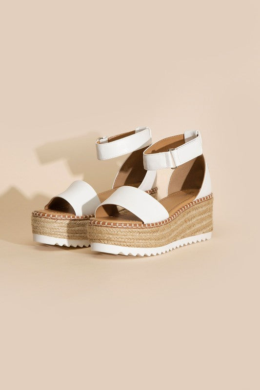 Ticking S Platform Sandals