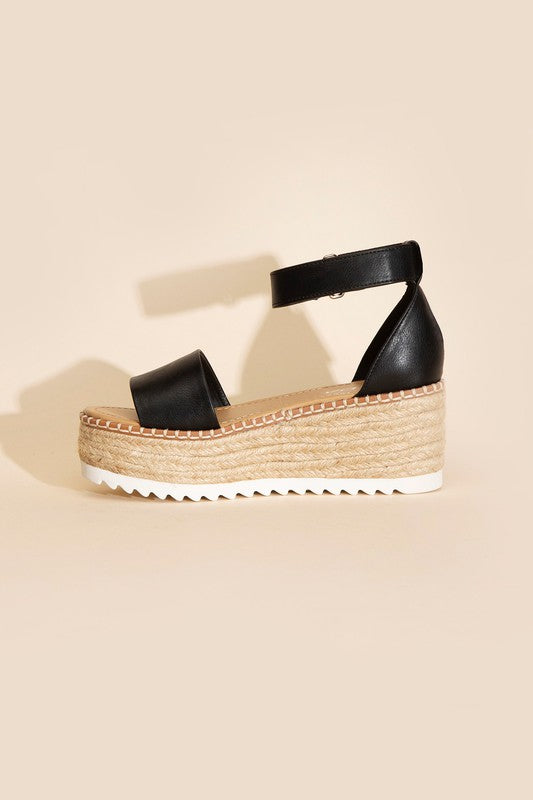 Ticking S Platform Sandals