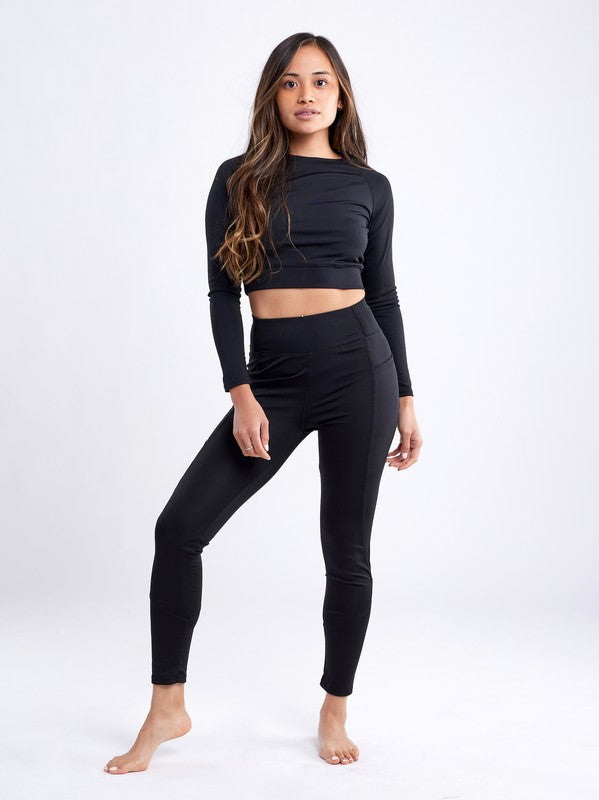 High-Waisted Classic Gym Leggings w Pockets