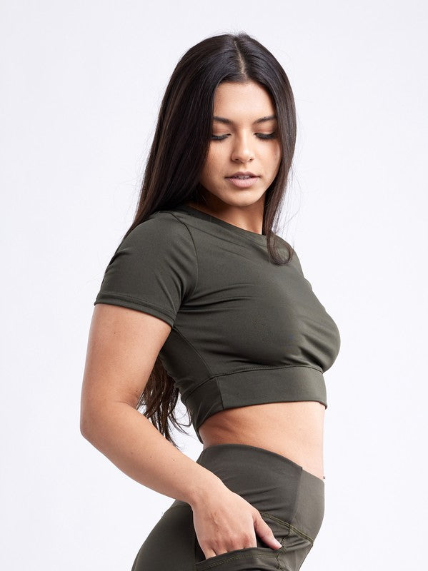 Short-Sleeve Crop Top