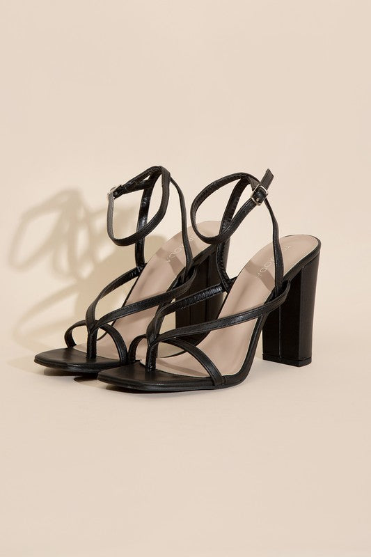 NILE-5 THONG STRAPPY HEELS