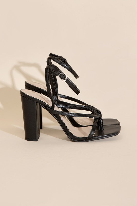 NILE-5 THONG STRAPPY HEELS