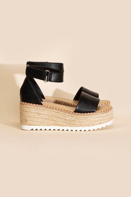 Ticking S Platform Sandals