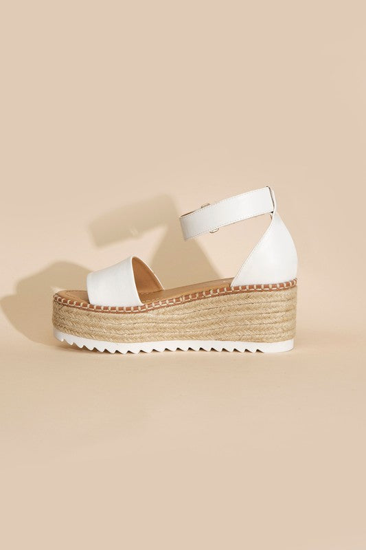 Ticking S Platform Sandals