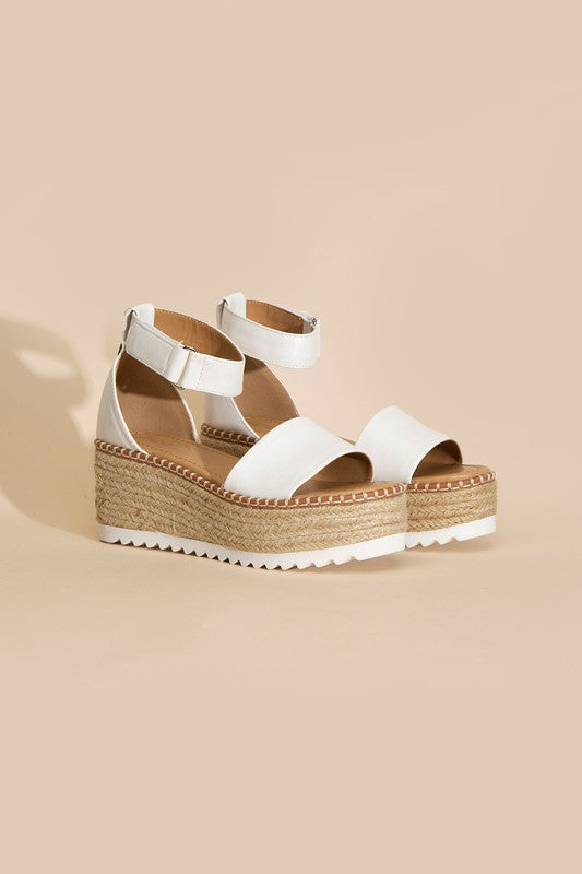 Ticking S Platform Sandals