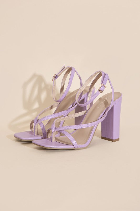 NILE-5 THONG STRAPPY HEELS