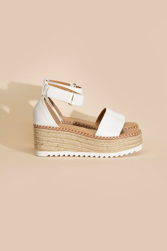 Ticking S Platform Sandals