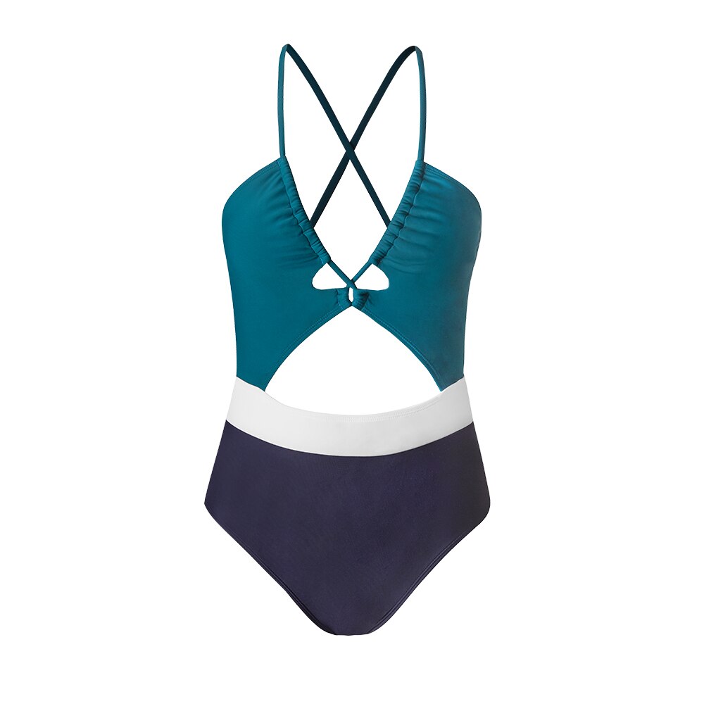 Cut Out One-Piece Drawstring Swimsuit