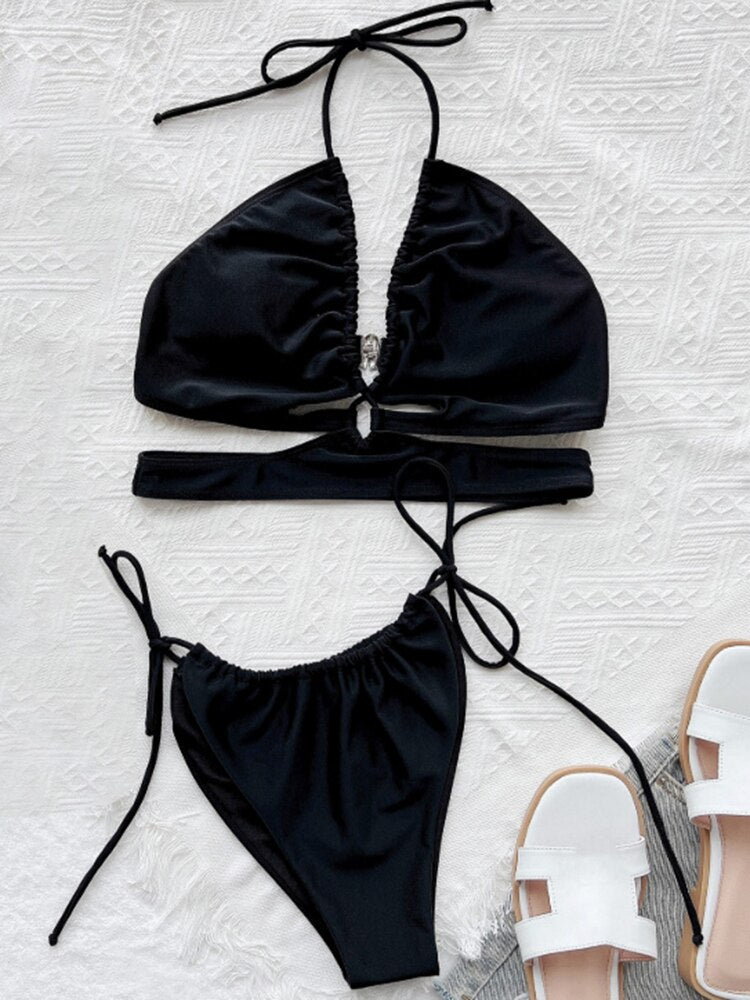 String Bikini Two Piece Bikini Set