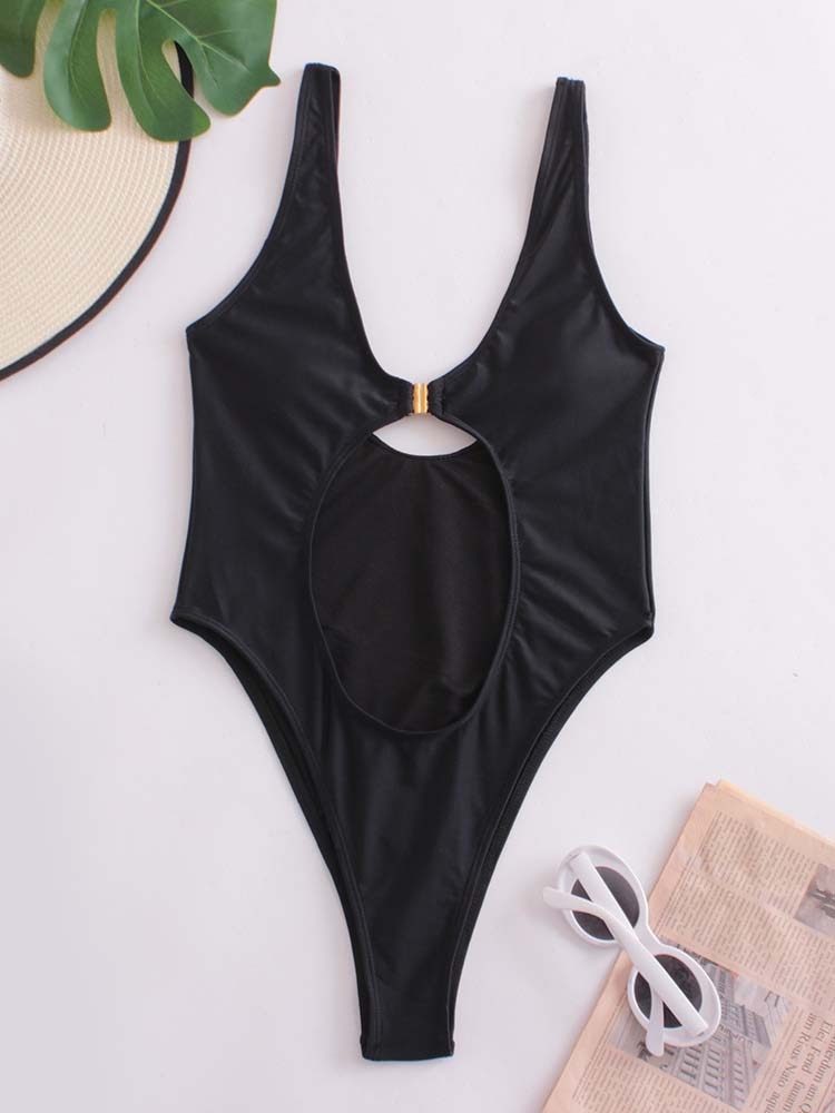 Hollow Out One Piece Swimsuit Monokini