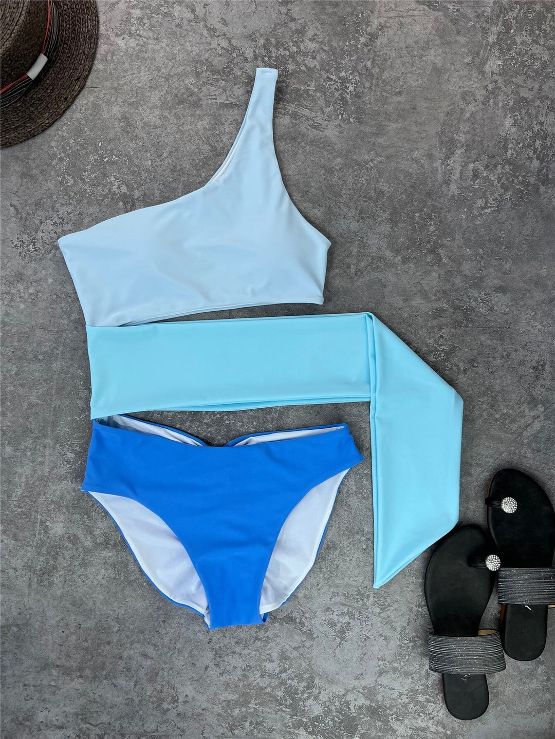 Gradient Color One Pieces Monokini Swimsuit