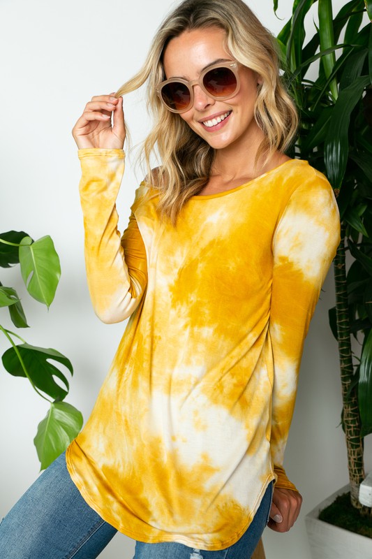 PLUS TIE DYE ONE SHOULDER TOP