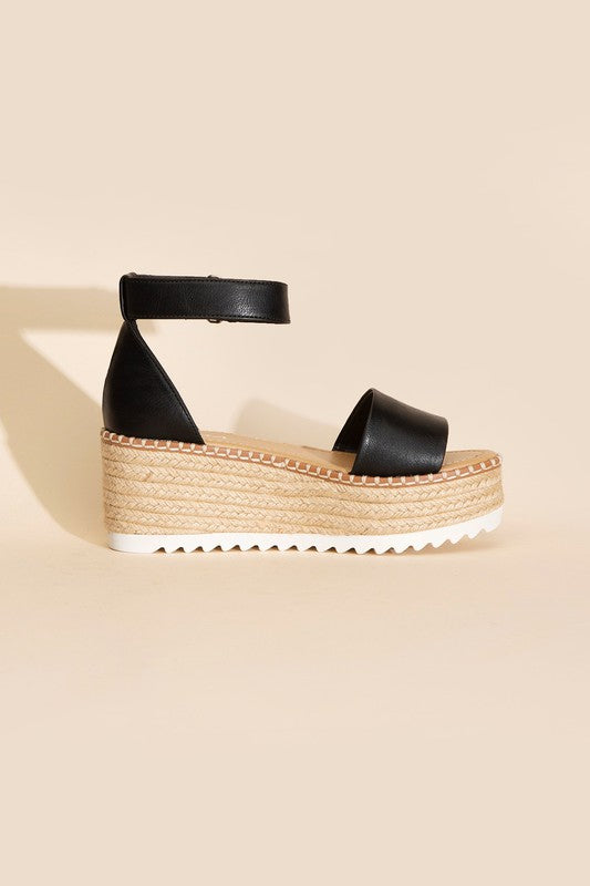 Ticking S Platform Sandals